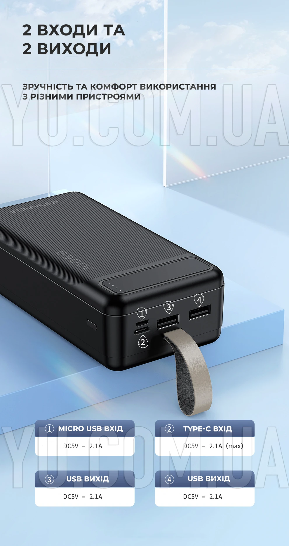 Портативний зарядний пристрій POWER BANK AWEI P7K 30000 мАг